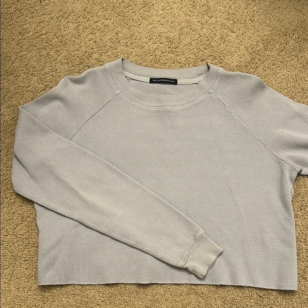 Brandy Melville Blue/Gray Long Sleeve Top